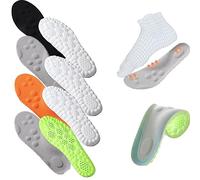 Footstr Insoles, Breathable Soft Foam Shoe Insole, 4d Cloud Technology Sweat-Absorbentsports Insole with Arch Support (45-46,4-Pairs-of-Mixed-4d-Insole)