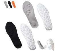 Footstr Insoles, Footstr - InsoleX, Breathable Soft Foam Shoe Insole, with Arch Support for Men & Women (Grey+Black,15-16)