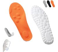 Footstr Insoles, Footstr - InsoleX, Breathable Soft Foam Shoe Insole, with Arch Support for Men & Women (Orange,15-16)