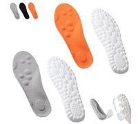 Footstr Insoles, Footstr - InsoleX, Breathable Soft Foam Shoe Insole, with Arch Support for Men & Women (Orange+Grey,15-16)