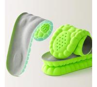 Footstr Insoles Kids,Footstr Insoles,Soft Foam Breathable Shoe Insole, Massage Orthopedic Insole With Arch Support (Green 2pcs, 6.5Y/7Y)