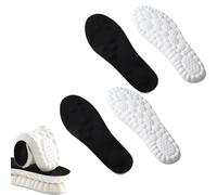 Footstr Insoles, Ultralight Memory Foam Shock Absorption Insoles, 4d Elastic Cloud Soles Lightweight Insole with Arch Support, For Sports, Running, Breathable, Sweat-Absorbing (2pcs-Black,39-40)