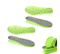 Footstr Insoles, Ultralight Memory Foam Shock Absorption Insoles, 4d Elastic Cloud Soles Lightweight Insole with Arch Support, For Sports, Running, Breathable, Sweat-Absorbing (2pcs-Green,45-46)