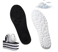 Footstr Insolex - Footstr Insoles for Heel Pain - 4d Soft Memory Foam Cushioning Sports Cloud Insoles - U-Shape Memory Foam Insole's - Footstr Insole Youth - For Flat Feet (Black, 37-38)
