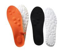 Footstr Lot de 2 semelles intérieures en mousse souple respirante 4D élastique et confortable Massage à mémoire de forme pour homme Soulage la douleur au talon (S-a, 8-8,5)