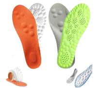 Footstr Semelles intérieures, respirantes en mousse souple, élastique 4D Cloud respirante avec soutien de la voûte plantaire, semelle intérieure légère pour le sport (2 pièces, hommes 6-6,5/femme 7