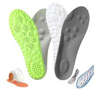 Footstr Semelles intérieures, respirantes en mousse souple, élastique Cloud 4D respirante, avec soutien de la voûte plantaire, semelle intérieure légère pour le sport (2 pièces, homme 7-7,5/femme 8