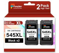 Fooylen PG-545XL PG-545 XL Cartouches d'encre de rechange pour Canon PG 545 Noir pour Canon Pixma MX495 TR4550 TS3350 TS3150 TR4551 MG2550s MG2555s TS3151 MG3050 MG2950 TSTS3150 205 (noir. Lot de 2