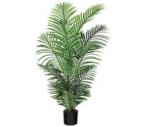 Fopamtri Plantes Artificielles Fausse Plante de Palmier Majesté en Pot Hauteur 120cm Tropical Vertes Décoration Palmier Artificiel pour Interieur ou Exterieur Decoration, 1 Pack
