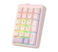 FOPATO Pavé numérique S21, pavé numérique sans fil Bluetooth à 21 touches, clavier mécanique sans fil Bluetooth à 3 modes, clavier mécanique avec interrupteur linéaire RVB PBT pour ordinateur portable