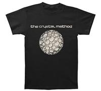 FOPJRUISDAEL Crystal Method Men's Divided by Night Slim Fit T Shirt Black 3XL