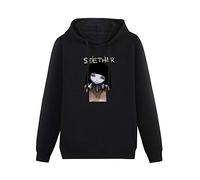 FOPJRUISDAEL Men Long Sleeve Printed Hoodies Intresting Seether Finding Beauty Logo Hoody Sweatershirt Black S