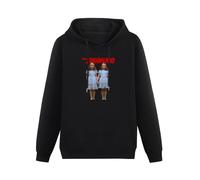 FOPJRUISDAEL Men Long Sleeve Printed Hoodies The Shining Creepy Twins Come Play with Us Shining Twins Soft JerseyMen's Hoody Sweatershirt Black S