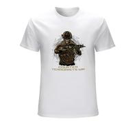 FOPJRUISDAEL Men's Adult Counter Strike Csgo Inspired Gaming Skeleton T-Shirts White S