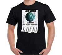 FOPJRUISDAEL Men's Alderaan Missing Planet Distressed Short-Sleeved Shirt T-Shirts Black XXL