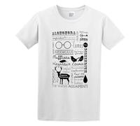 FOPJRUISDAEL Men's Amazing List of Magical Spells Cotton T Shirt White 3XL