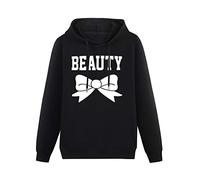 FOPJRUISDAEL Men's Beast & Beauty Bow Tie Cute Fitness Gym Couple Most Popular Hoodies Pullover Long Sleeve Sweatshirts M