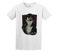 FOPJRUISDAEL Men's Cry Baby Drapes & Squares Cotton T Shirt White S