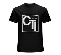 FOPJRUISDAEL Men's Cti Records - Record Label Jazz Wes Montgomery Herb Alpert George Benson T-Shirts Black L