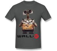 FOPJRUISDAEL Men's Film Wall E T Shirt T-Shirts Grey M
