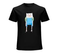 FOPJRUISDAEL Men's Finn Crew Neck Short Sleeve T-Shirts Black XXL