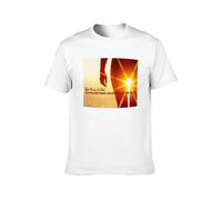 FOPJRUISDAEL Men's Halfway Between The Gutter and The Stars Cotton T Shirt White M