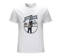 FOPJRUISDAEL Men's Jeff Beck 'Circle Stage' T-Shirts White 3XL