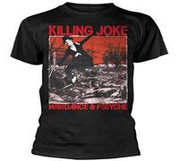 FOPJRUISDAEL Men's Killing Joke 'Wardance & Pssyche' (Black) T Shirt Black L