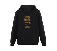 FOPJRUISDAEL Men's Kimi Raikkonen Leave Me Alone I Know What I'm Doing Long Sleeve Hooded Sweatshirt Hoodies with Drawstring Pockets Black L