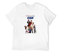 FOPJRUISDAEL Men's Kindergarten Cop 90'S Schwarznegger Movie T-Shirts White S