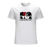 FOPJRUISDAEL Men's Liran P5 The Royal,Persona 5 Man T-Shirts White M