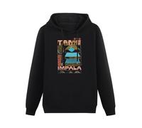 FOPJRUISDAEL Men's Long Sleeve Tame Impala Evolution Hoody Sweatershirt Black XL