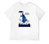 FOPJRUISDAEL Men's Mary Poppins T-Shirts White 3XL