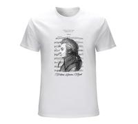 FOPJRUISDAEL Men's Mozart Amazing T-Shirts White XXL