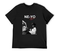 FOPJRUISDAEL Men's Ne-Yo She Knows Stripper Jumbo Print Black Mens 100% Cotton New T-Shirts Black 3XL