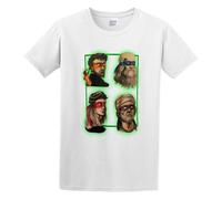 FOPJRUISDAEL Men's Renaissance Mutant Ninja Artists Cotton T Shirt White XL