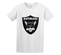 FOPJRUISDAEL Men's Ruthless Raiders Cotton T Shirt White XXL