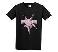 FOPJRUISDAEL Men's Satan Lucifer Demon Death Scary Evil Satanism Grim Reaper Baphomet Satanist Cotton T Shirt Black XL