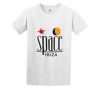 FOPJRUISDAEL Men's Space Ibiza Clubbing House Pacha Privilege White Island 2228 Cotton T Shirt White XL