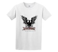 FOPJRUISDAEL Men's Suiyueguanscoop Necks Alter Bridge Blackbird Logo Pattern 1 Cotton T Shirt White XL