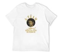 FOPJRUISDAEL Men's The A-Team Murdock Fun TV Series Film Mr. T. Hannibal Murdock Face T-Shirts White 3XL