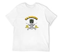 FOPJRUISDAEL Men's U.S. Marines Mess with The Best Army Navy Military Apparel T-Shirts White XXL