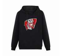 FOPJRUISDAEL Pullover Hoody University of Wisconsin Bucky Badger Long Sleeve Sweatshirts XL