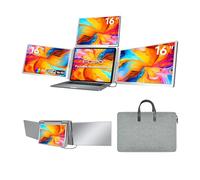FOPO Extension d'écran d'ordinateur portable de 16 pouces, quadruple moniteur, juste 1 câble pour 3 écrans, extension d'ordinateur portable FHD 1200P IPS compatible avec Wins/Mac pour ordinateurs