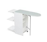 Foppapedretti 9900303310 Chariot avec table de repassage 2 étagères en bois de peuplier Blanc