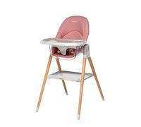 Foppapedretti Chaise haute et chaise bébé Bonito, enfants de 6 mois à 3 ans (jusqu'à 15 Kg), rembourrage amovible et lavable, assise ergonomique et inclinable, double plateau réglable, rose