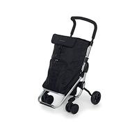 Foppapedretti Chariot de Courses en Aluminium et Polyester Noir 39,5 l