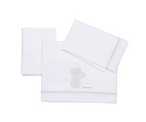 Foppapedretti Dolcecuore Parure de lit, 120 x 80 x 0,2 cm, 660 g, blanc