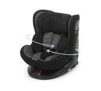 Foppapedretti FP360 Quick i-Size, Siège pivotant à 360° pour enfants de 40 à 150 cm de hauteur, 0 à 12 ans, conforme ECE R129, fixation Dualfix (Isofix et non), Safe Body Protection, Black
