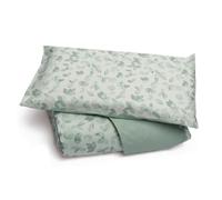 Foppapedretti Notte & Natura Parure de lit avec taie d'oreiller Motif Feuilles de Sauge 100% Coton Fabriqué en Italie